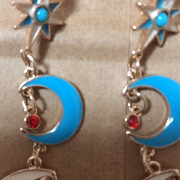 Moon and Stars Fashion Earrings NWOT - Picture 3 of 5